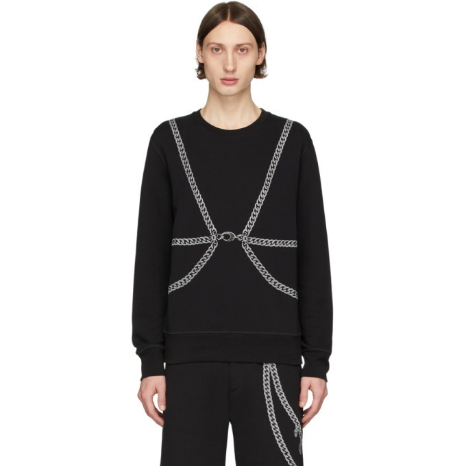 Photo: Alexander McQueen Black Chain Embroidery Sweatshirt