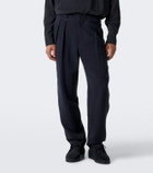 Giorgio Armani Pleated jacquard straight pants