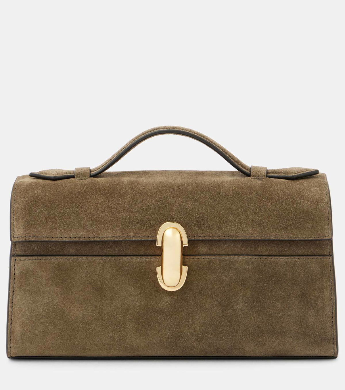 Savette Symmetry Pochette suede tote bag