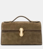 Savette Symmetry Pochette suede tote bag