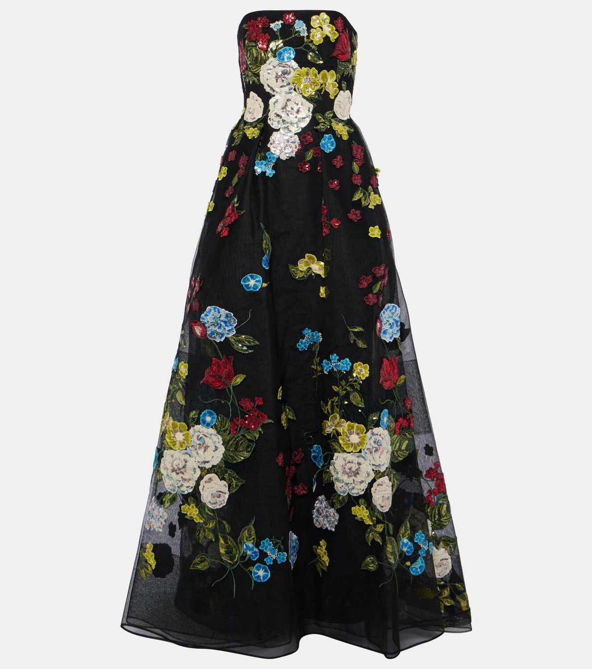 sachin and babi light blue dress Elie By Elie Saab White Floral Embroidered Tulle Wedding Gown M