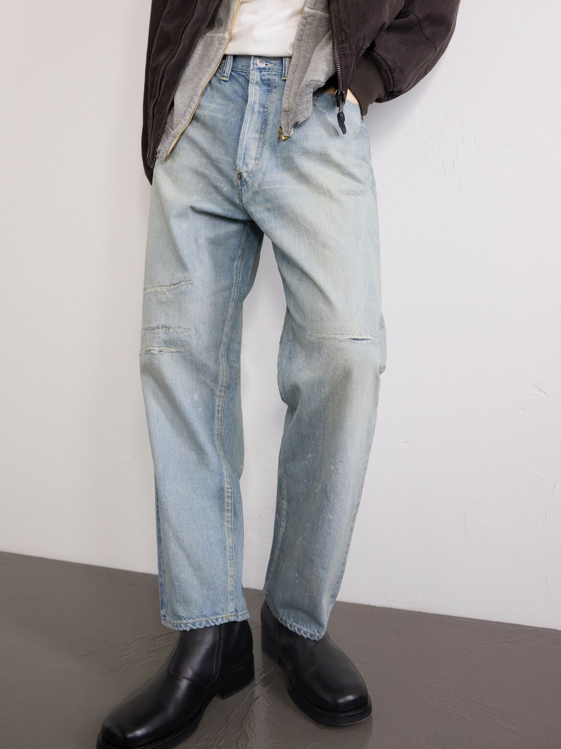 A.PRESSE - No.37 Wide-Leg Distressed Jeans - Blue
