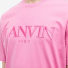 Lanvin Men's Logo T-Shirt in Flamingo Pink