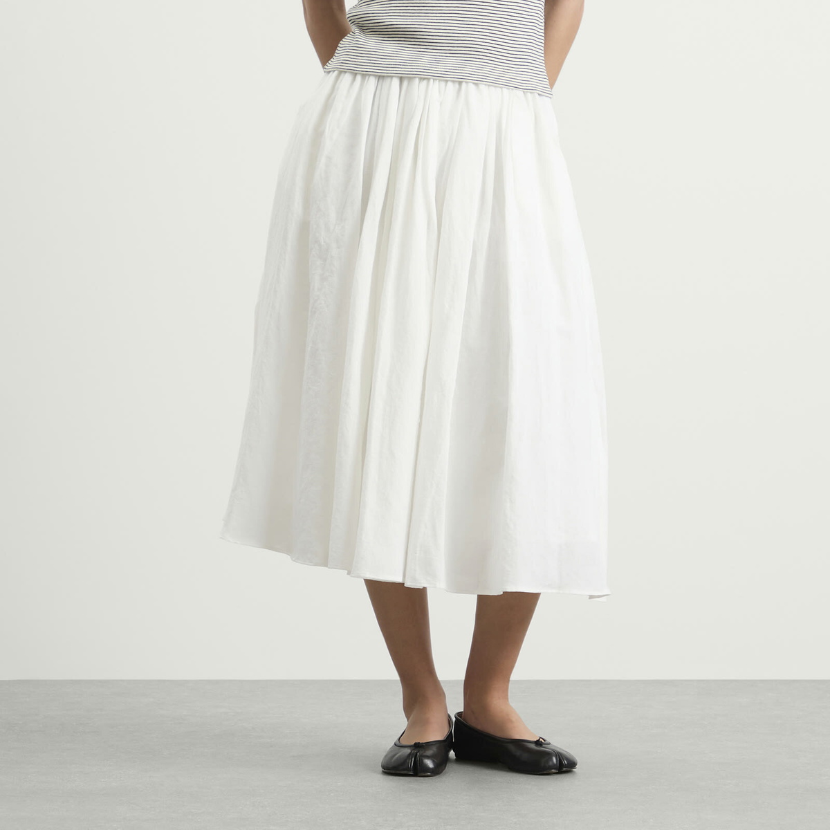Nothing Written Women's Shore Linen Midi Skirt in White