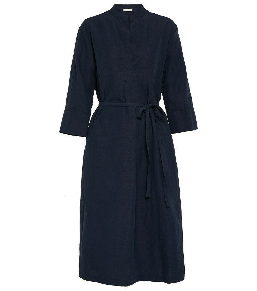 Vince Split Neck Stretch Cotton Dress main image 0