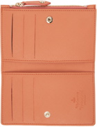 Vivienne Westwood Orange Saffiano Slim Flap Card Holder