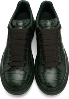 Alexander McQueen Green Croc Oversized Sneakers