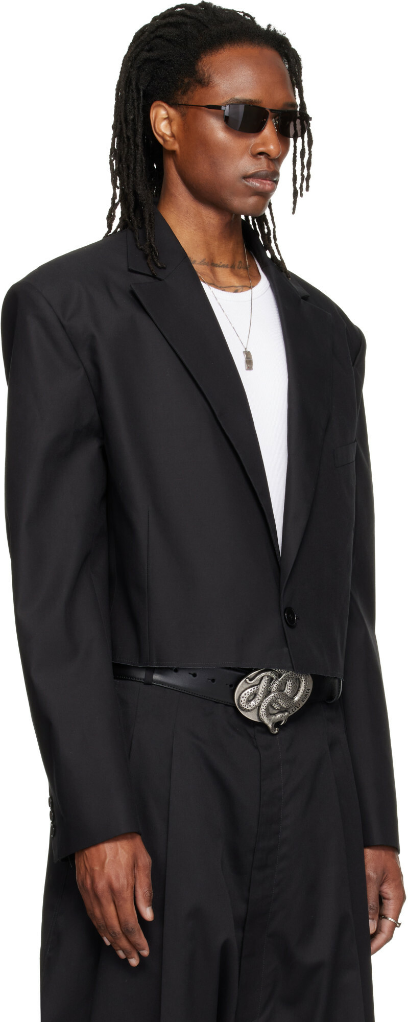 LU'U DAN Black Slashed Blazer