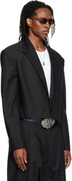 LU'U DAN Black Slashed Blazer
