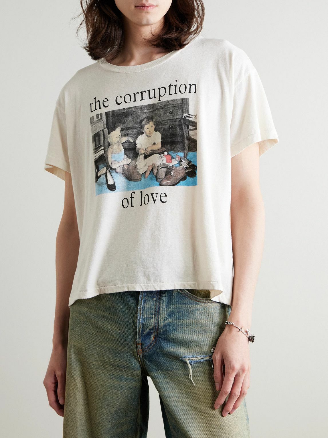 Enfants Riches Déprimés - Printed Cotton-Jersey T-Shirt - Neutrals