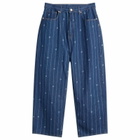 Drôle de Monsieur Men's Drole De Monsieur Monogram Denim Jeans in Stone Wash
