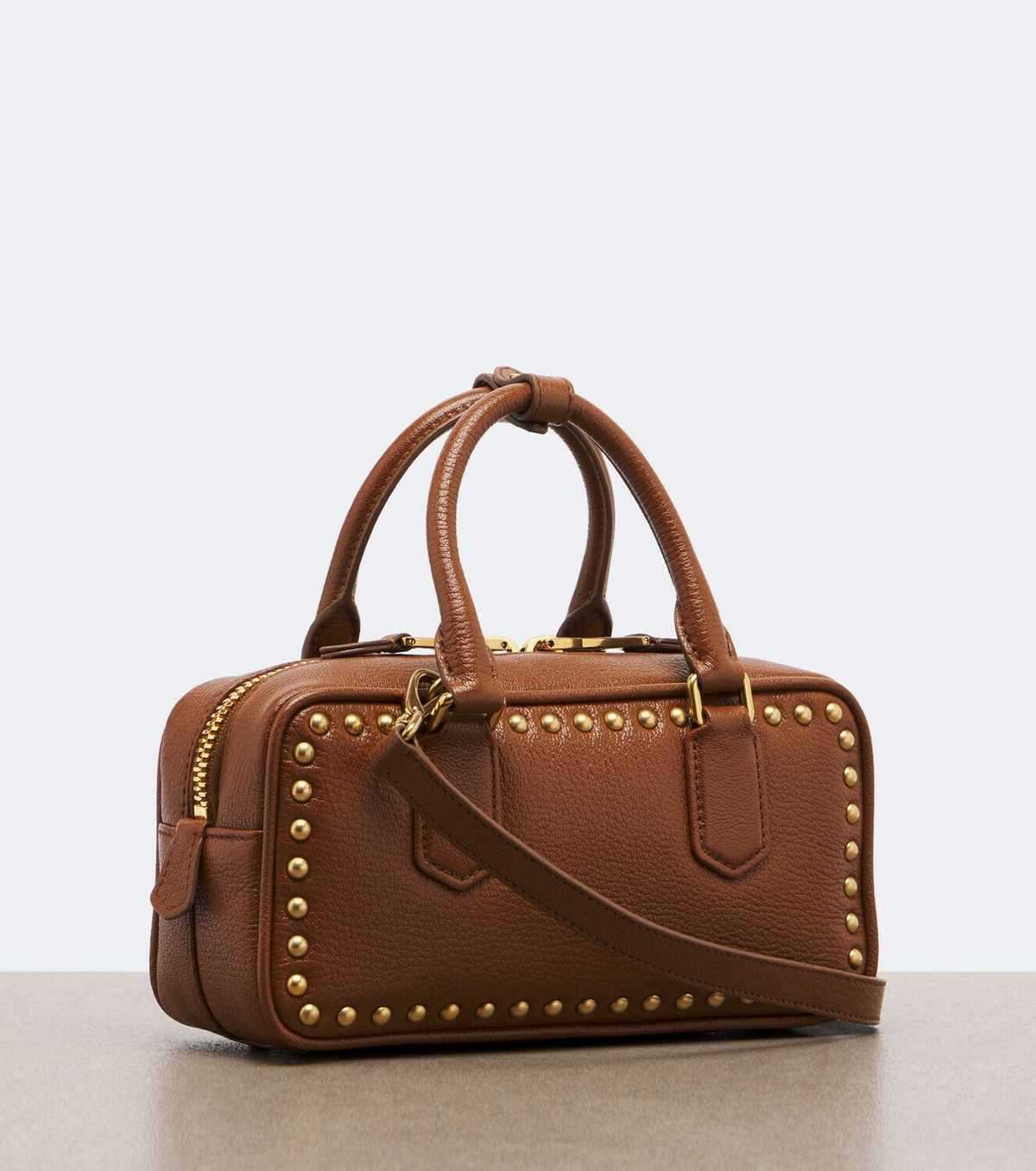 Miu Miu Arcadie studded leather top-handle bag