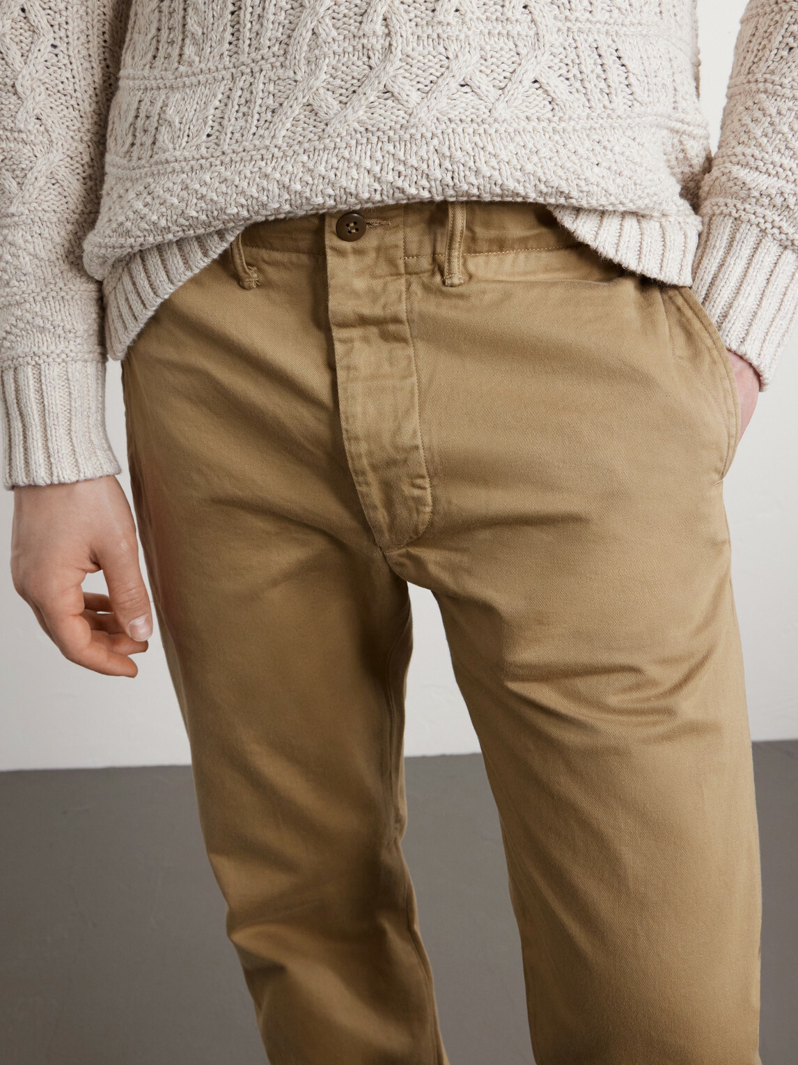 RRL - Straight-Leg Cotton-Twill Trousers - Neutrals
