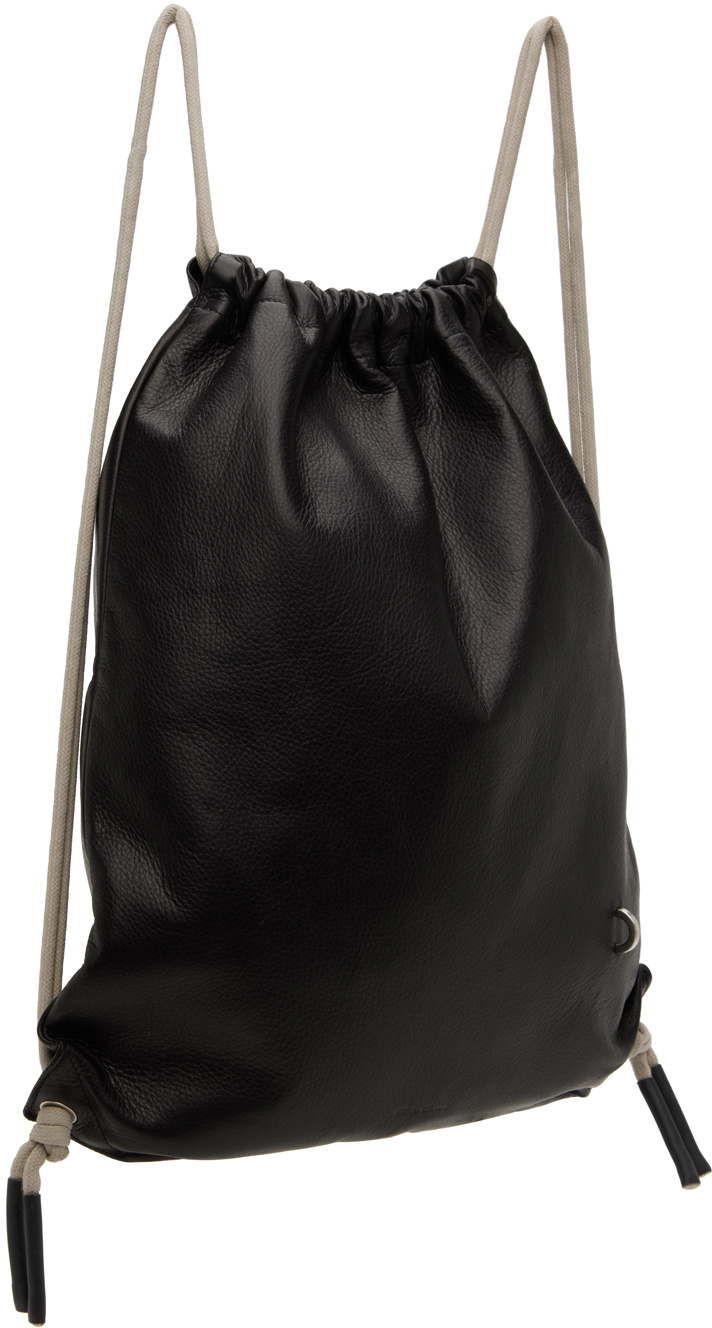 Rick Owens Black Drawstring Backpack