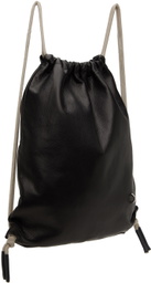 Rick Owens Black Drawstring Backpack