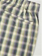 nanamica - Easy Straight-Leg Checked Cotton-Blend Drawstring Shorts - Green