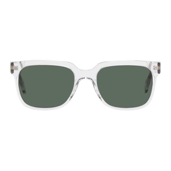 Photo: Axel Arigato Transparent and Green Jet Square Sunglasses