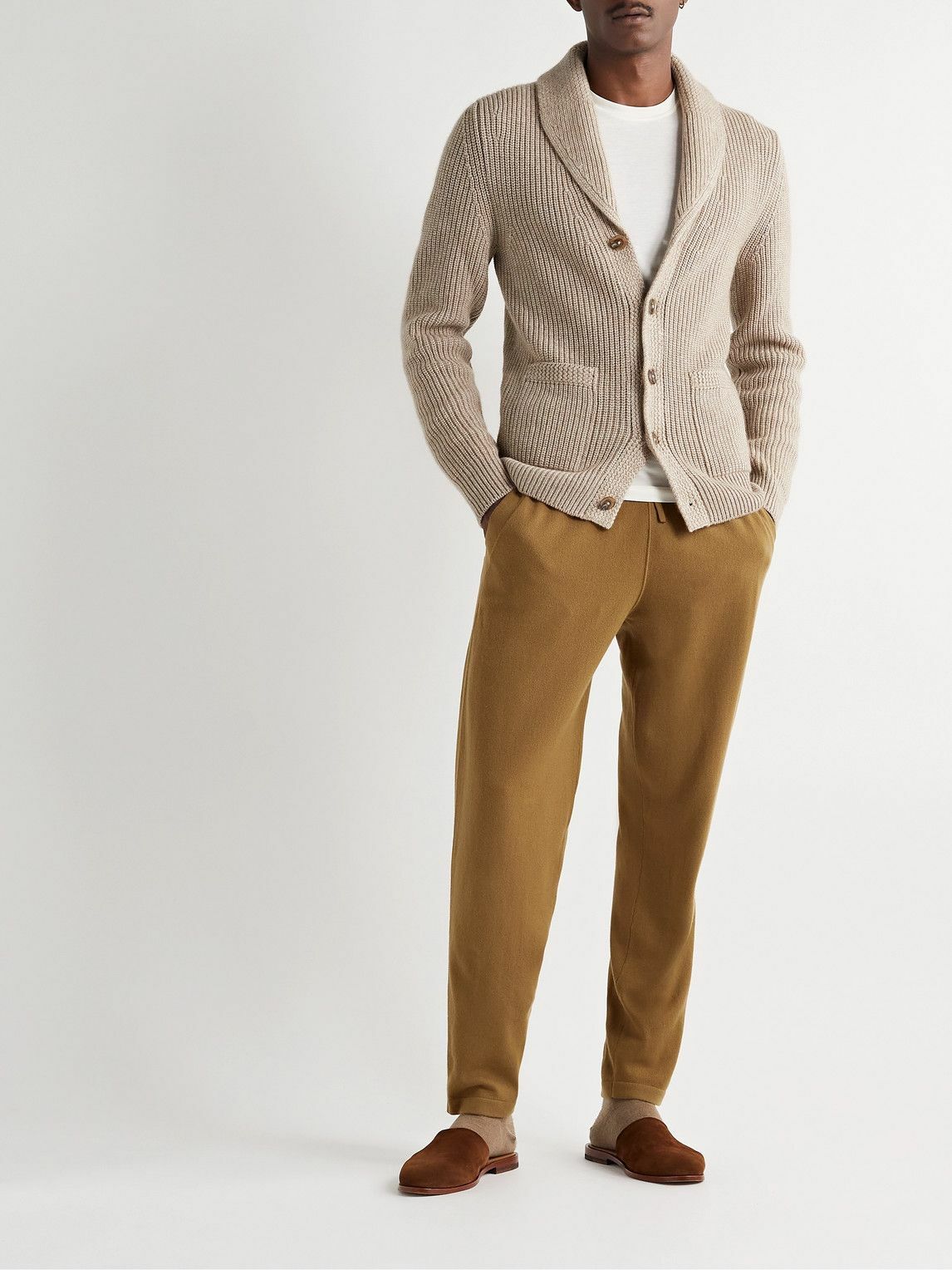 Loro Piana - Tapered Baby Cashmere Sweatpants - Brown Loro Piana