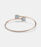 Pomellato Nudo 18kt white gold bangle with diamonds and topaz