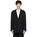 ssstein Black Oversized Single Breasted Long Blazer