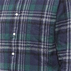 Gitman Vintage Men's Button Down Shaggy Flannel Check Shirt in Blackwatch Melange