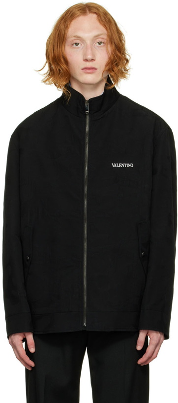 Photo: Valentino Black Camouflage Jacket
