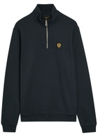 Belstaff Logo-appliquéd Cotton Sweatshirt Navy