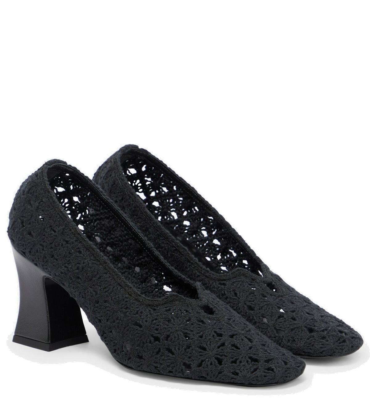 週末セール【美品】The Row Elastic crochet pumps P00661349.jpg
