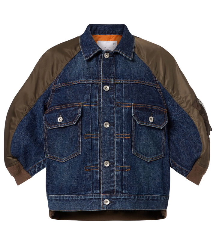 Photo: Sacai Denim and twill jacket