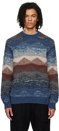 SOPHNET. Multicolor Abstract Sweater