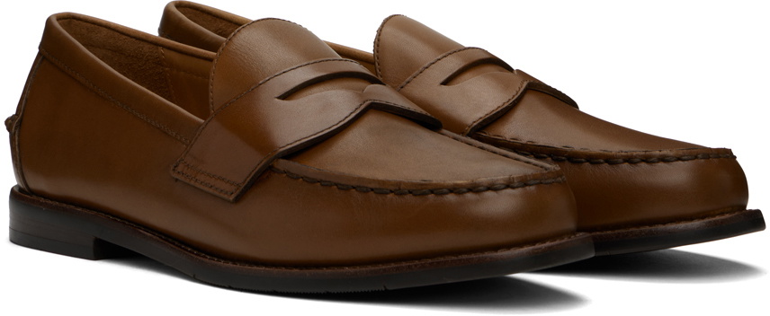 Ralph lauren tan loafers best sale