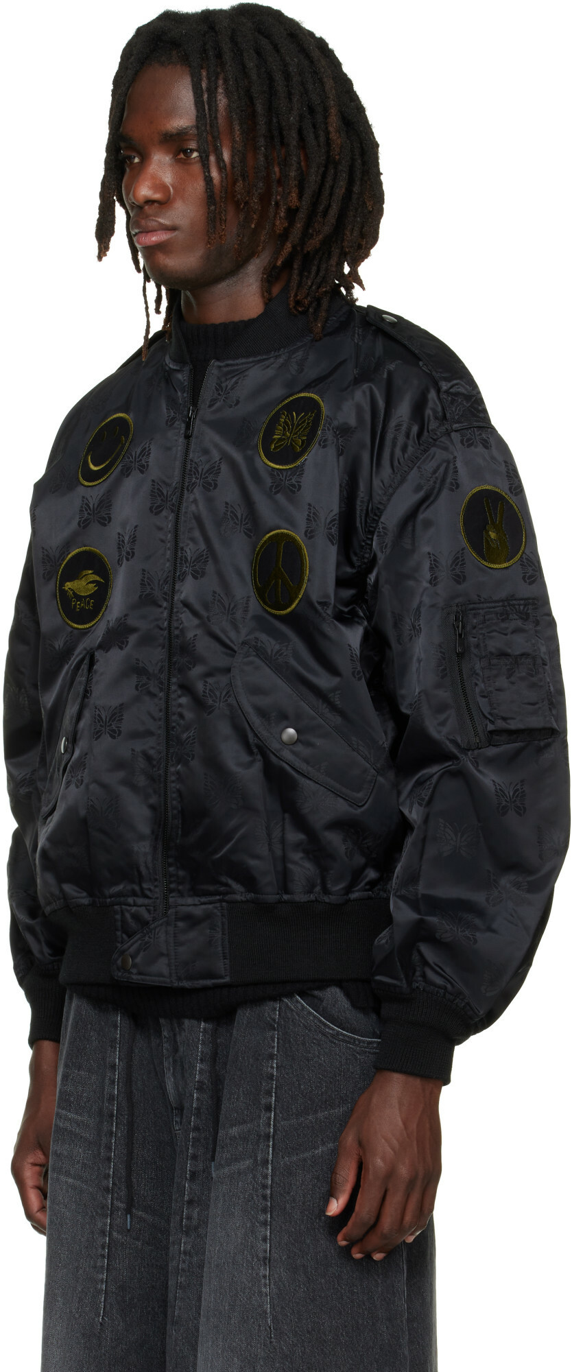 NEEDLES Black L2-B Bomber Jacket
