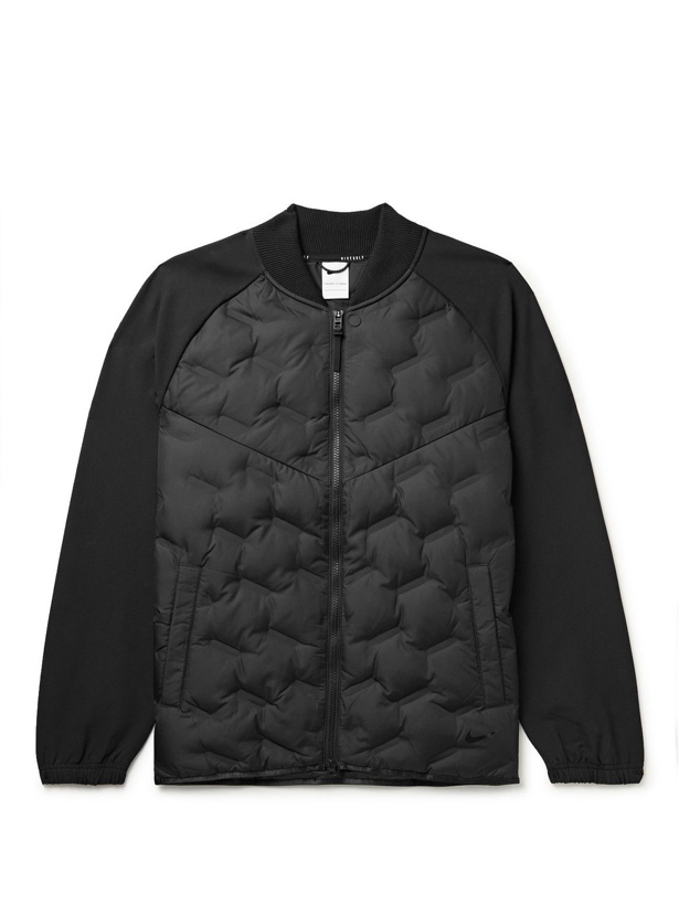 Photo: Nike Golf - Repel Quilted Therma-FIT ADV Down Golf Jacket - Black