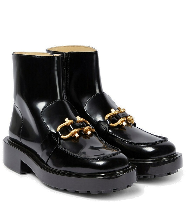 Photo: Bottega Veneta Monsieur patent leather ankle boots
