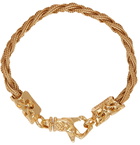 Emanuele Bicocchi Gold Flat Braided Bracelet