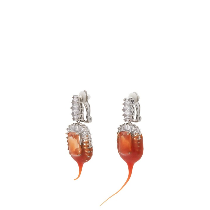 Photo: Ottolinger Women's Diamond Dip Clip Earring in Blood Orange 