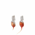 Ottolinger Women's Diamond Dip Clip Earring in Blood Orange 