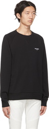 Balmain Black Cotton Sweatshirt