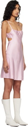 Courrèges Pink Lingerie Silk Minidress