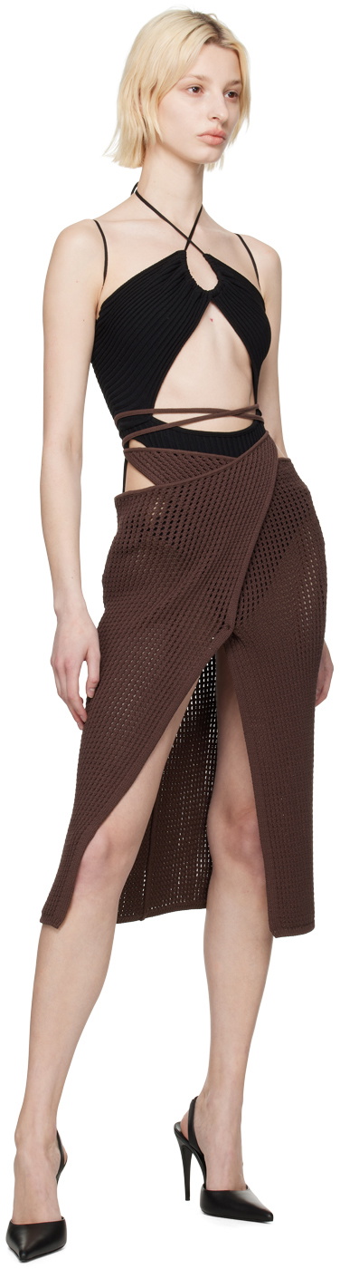 ANDREĀDAMO Black Sleeveless Bodysuit