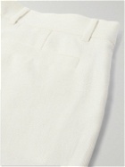 Brunello Cucinelli - Straight-Leg Linen, Silk, Wool and Cotton-Blend Bermuda Shorts - Neutrals
