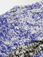 Loewe - Logo-Intarsia Wool-Blend Sweater - Blue