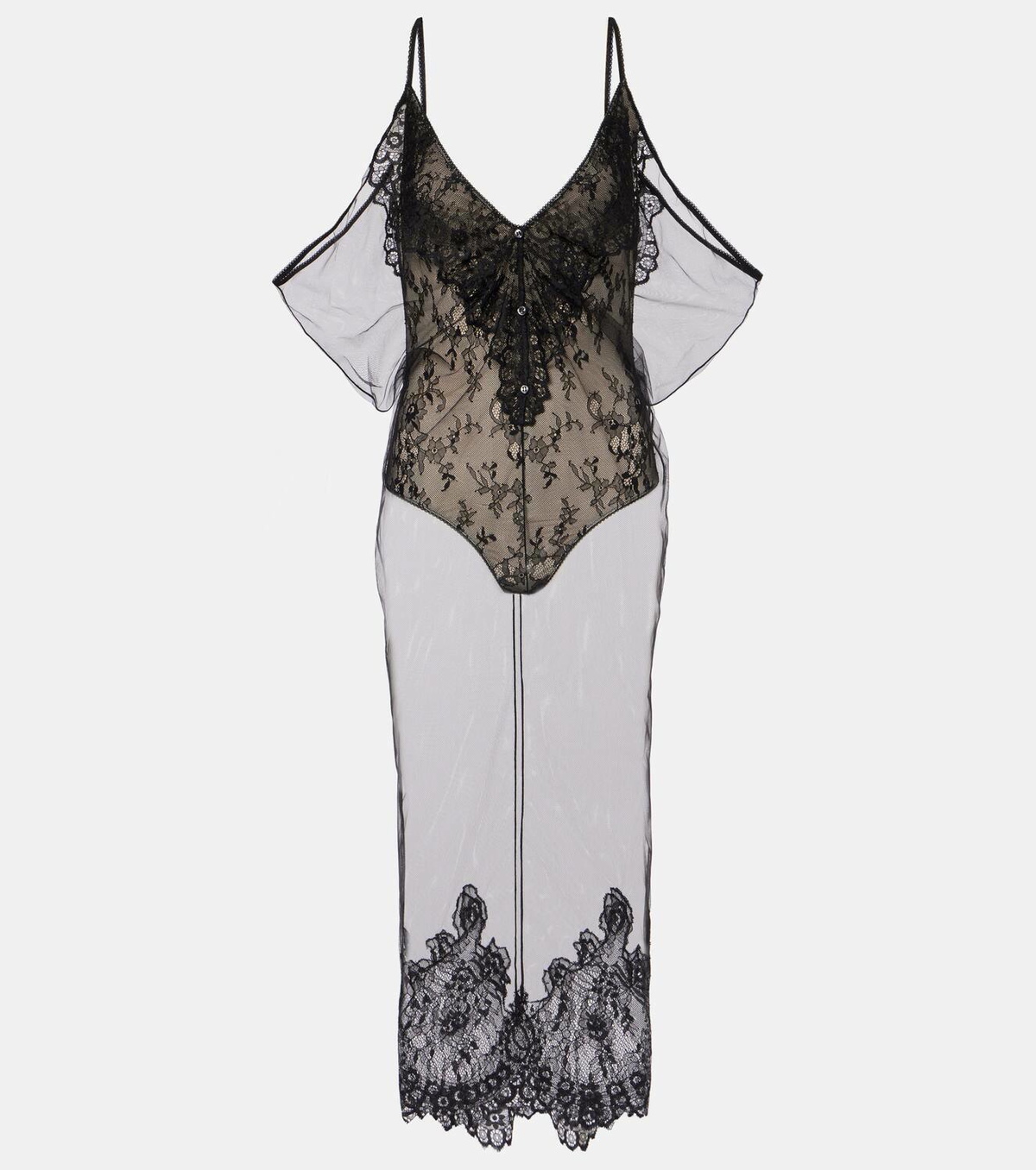 The Attico Sheer lace bodysuit