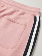 Kingsman - Tapered Striped Cotton and Cashmere-Blend Jersey Sweatpants - Pink
