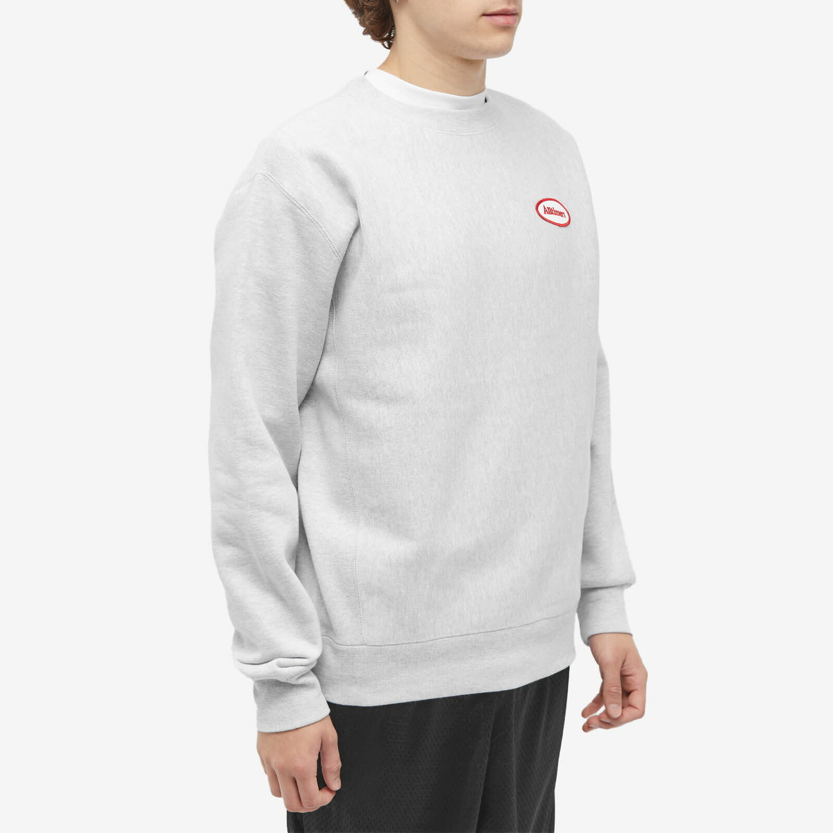 Alltimers Men's Tankful Patch Heavyweight Crew Sweatshirt in Heather Grey