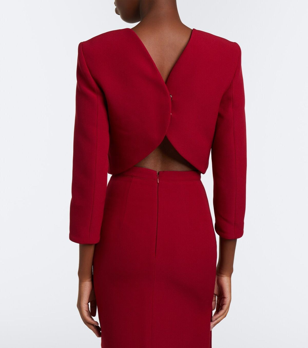 Safiyaa Yura cropped crêpe top