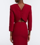 Safiyaa Yura cropped crêpe top