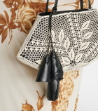 Magda Butrym Maya Small crochet leather-trimmed shoulder bag