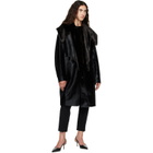 Loulou de Saison Black LOTTA Pony-Effect Leather Coat