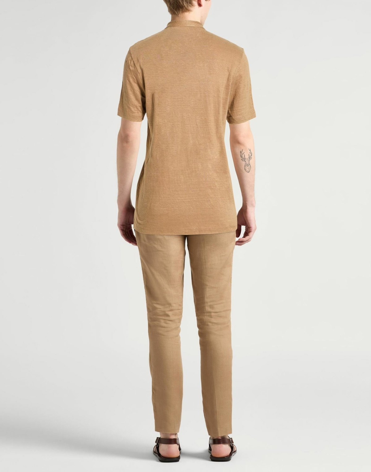 Lardini Mens T-shirt in Light brown